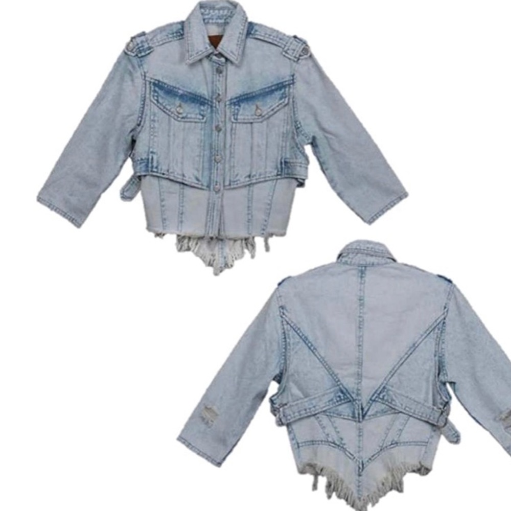 SONYA Distressed Jean Jacket - Picture 5 of 6